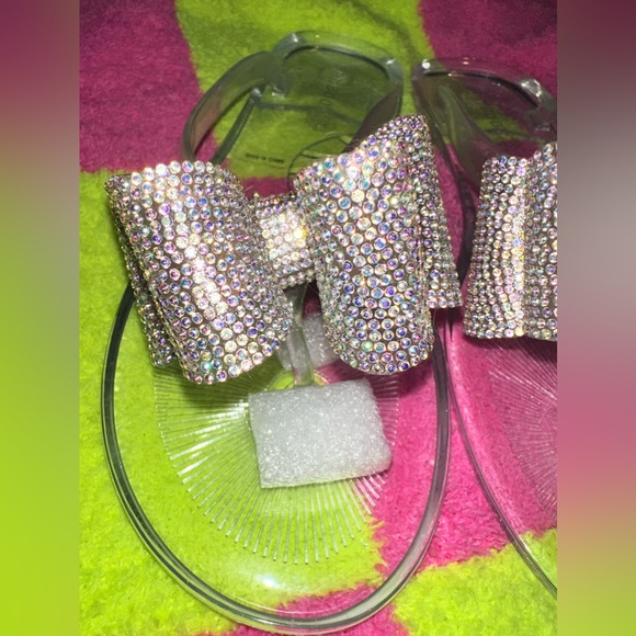 BAMBOO 🧊Carbon-03, Women's Clear Rhinestone Sandal, size 11, Brand New in Box - Picture 4 of 6